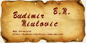Budimir Miulović vizit kartica